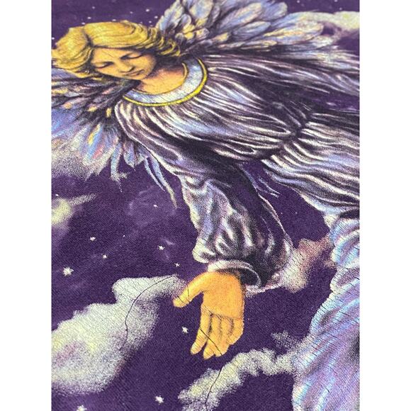 Angel Tie-Dye T-Shirt XL Purple Lord Jesus God Bible Fairy 23x25 - Picture 7 of 8